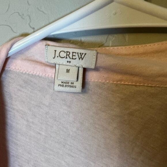 J. Crew Women’s Striped Cotton Knit Open Cardigan (Pink) - Picture 3 of 3